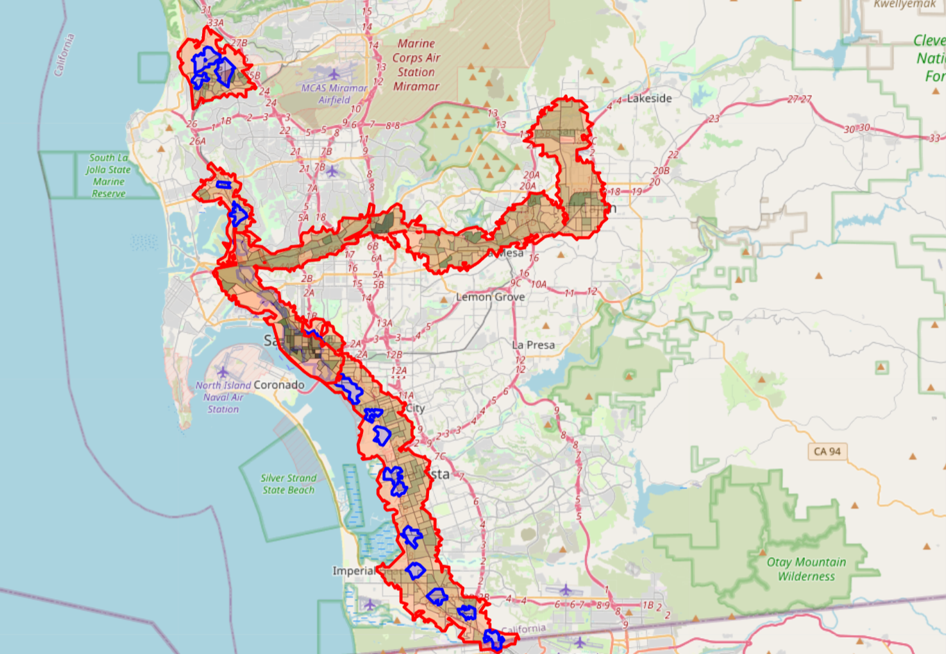 San Diego Isochrone